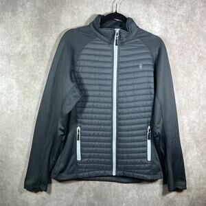 Little Donkey Andy Jacket Womens Large Gray‎ Quilted Hiking Packable Lightweight